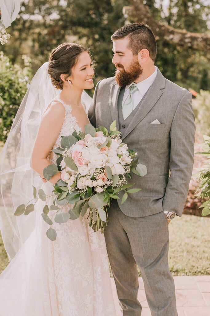 bride and groom during their Alabama wedding at The Venue at Whiskey Ridge 