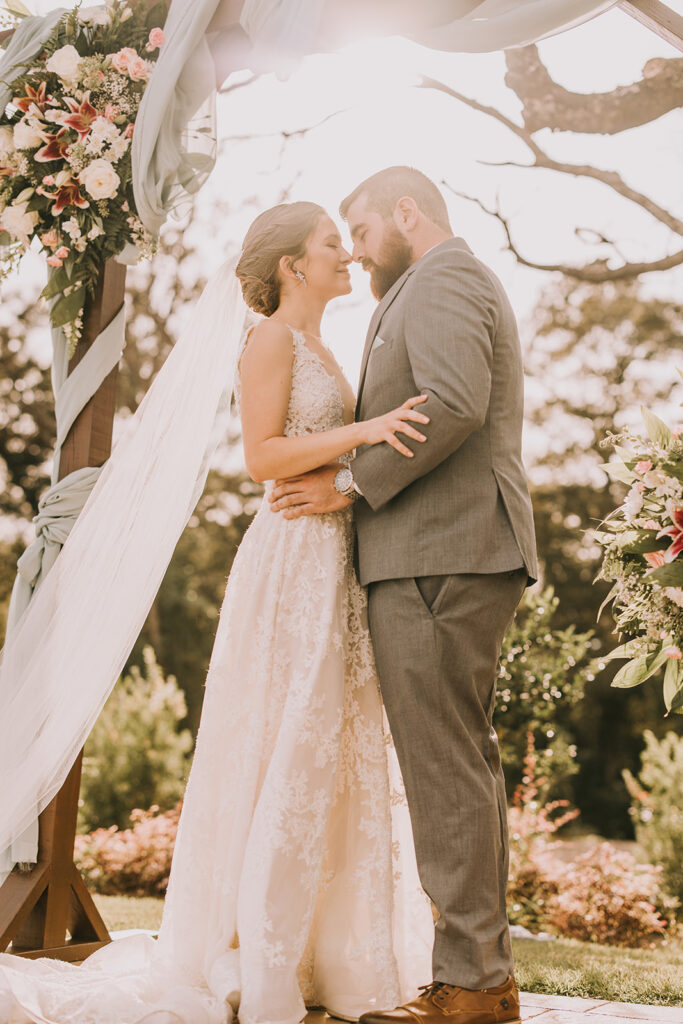 bride and groom during their Alabama wedding at The Venue at Whiskey Ridge 