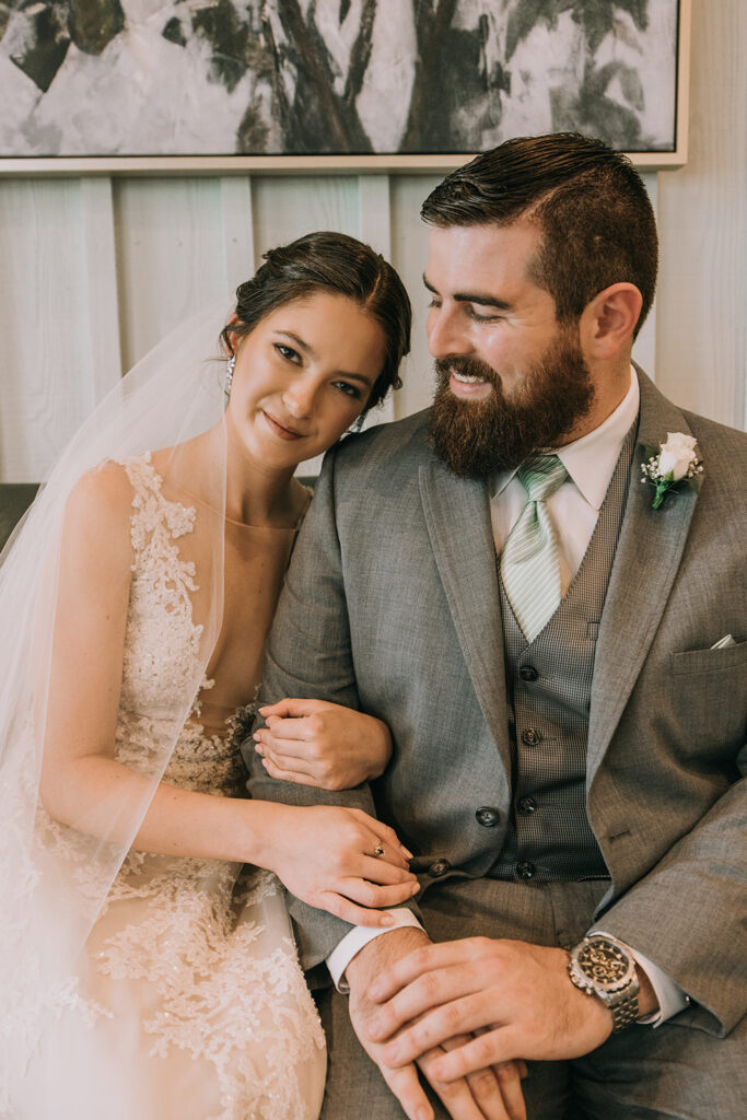 bride and groom during their Alabama wedding at The Venue at Whiskey Ridge 