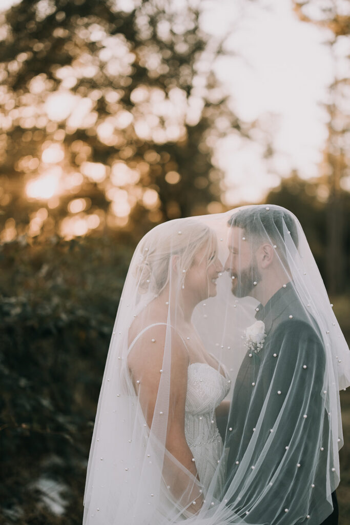 golden hour wedding couple moments during their farm wedding at Woodberry in Havana, FL