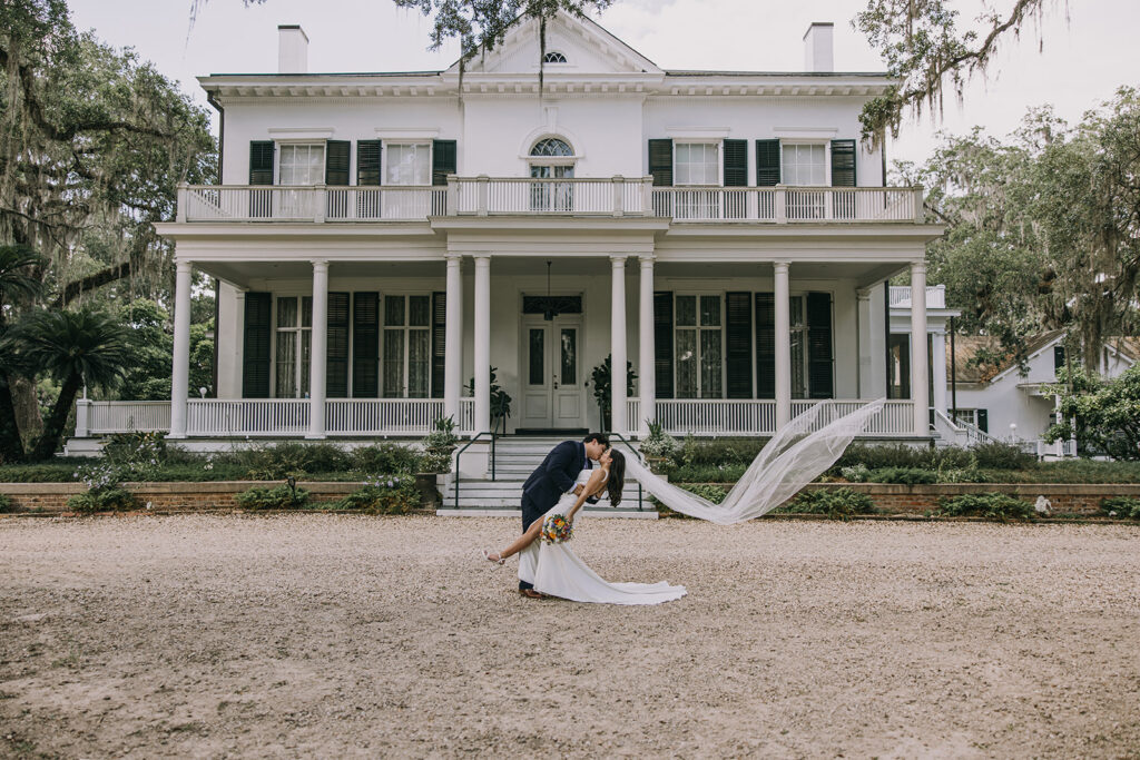 the elegant exterior of Goodwood Museum and Gardens in Tallahassee, FL - a Florida Panhandle wedding venue