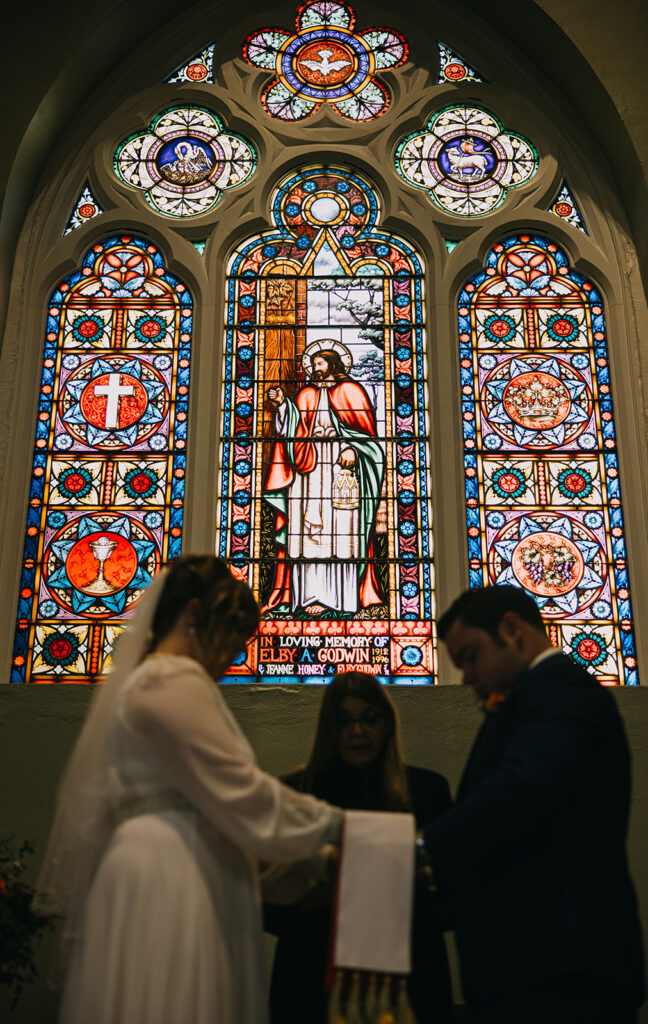 wedding ceremony at Old Christ Church in Pensacola, FL