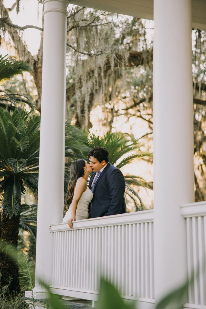 bride and groom portraits at Goodwood Museum and Gardens in Tallahassee, FL