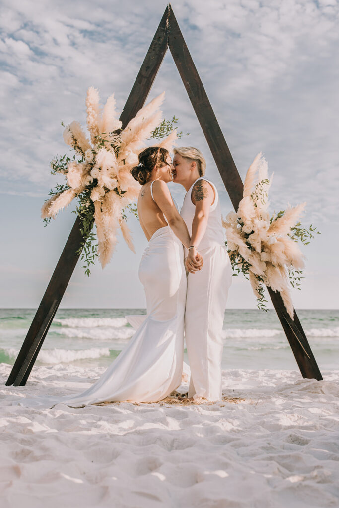 LGBTQ wedding ceremony at the beach in Florida