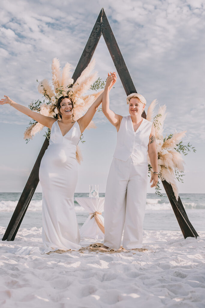 LGBTQ wedding ceremony at the beach in Florida